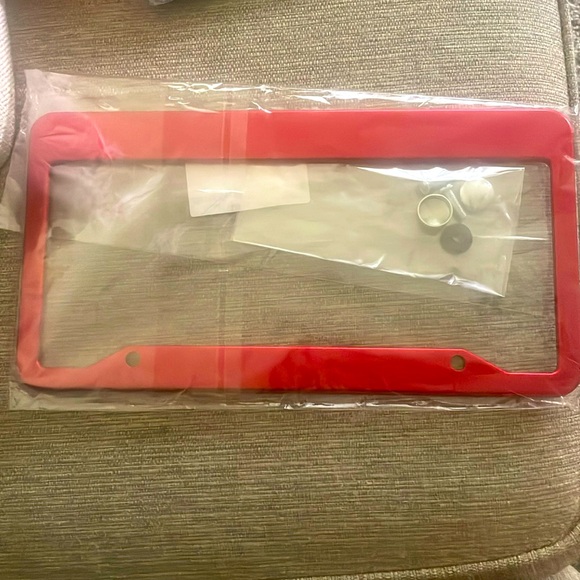 Red Chrome License Plate Frame - Picture 2 of 2